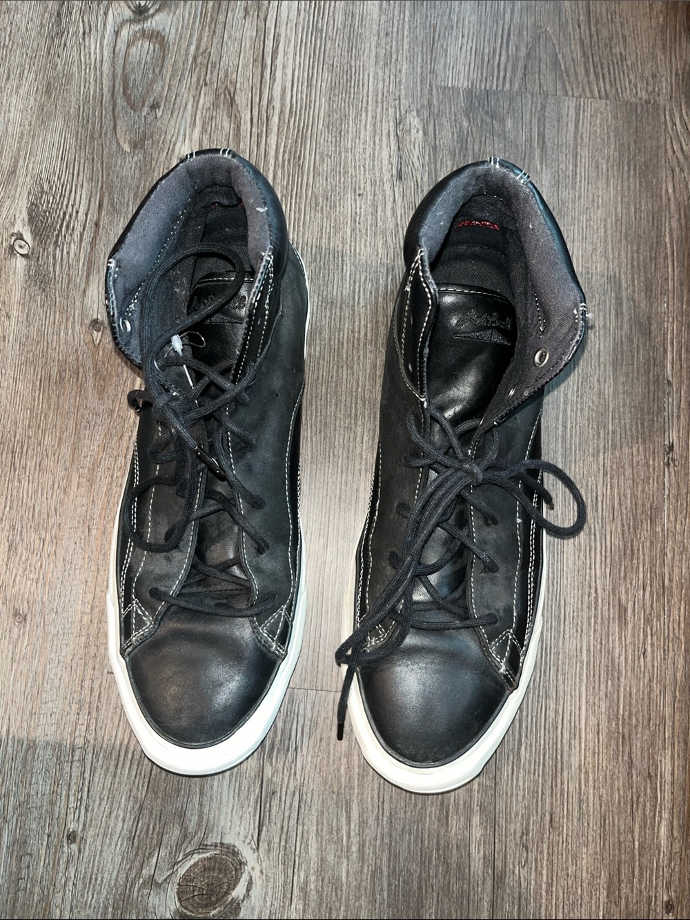 CONVERSE JACK PURCELL High-Top Leather Sneakers